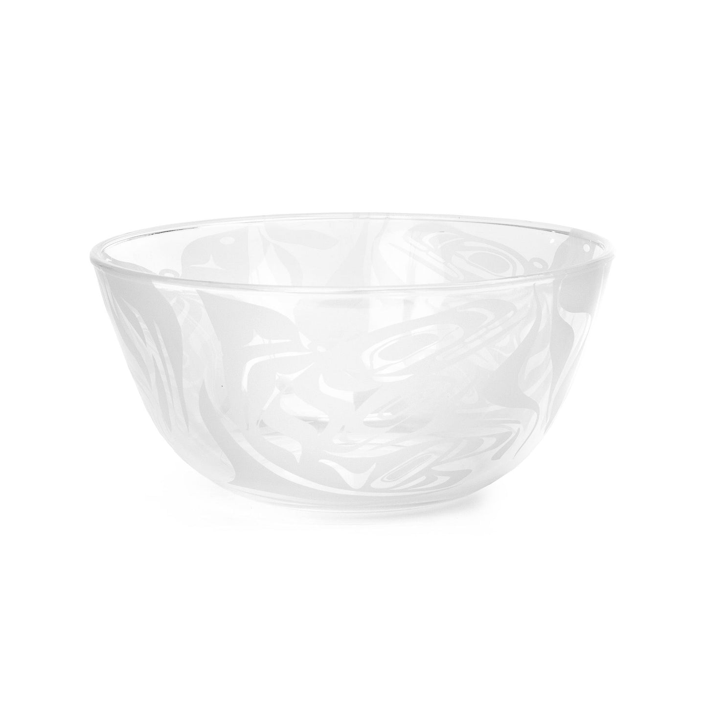 Etched Glass Serving Bowl | Killerwhale by Carmen Paola Redunante