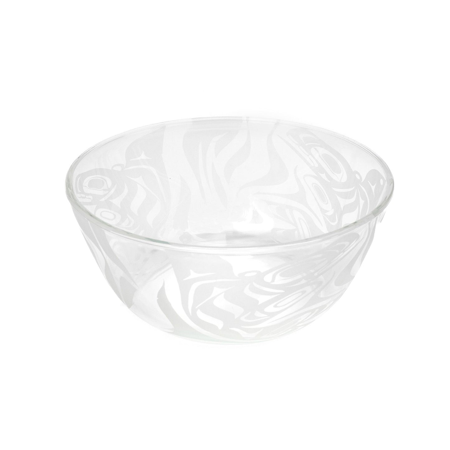 Etched Glass Serving Bowl | Killerwhale by Carmen Paola Redunante