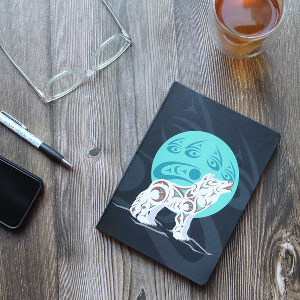 Hardcover Journal | Howling Wolf by Darrell Thorne - Coast Salish