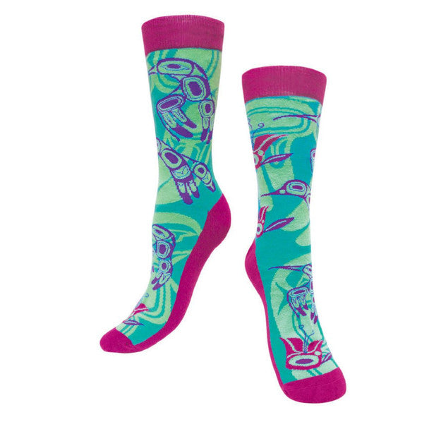 Art Socks | Hummingbirds by Gordon White - Haida