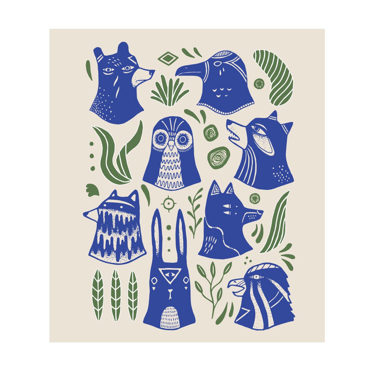 Eco Cloth | Spirit Animals by Joshua Mangeshig Pawis-Steckley