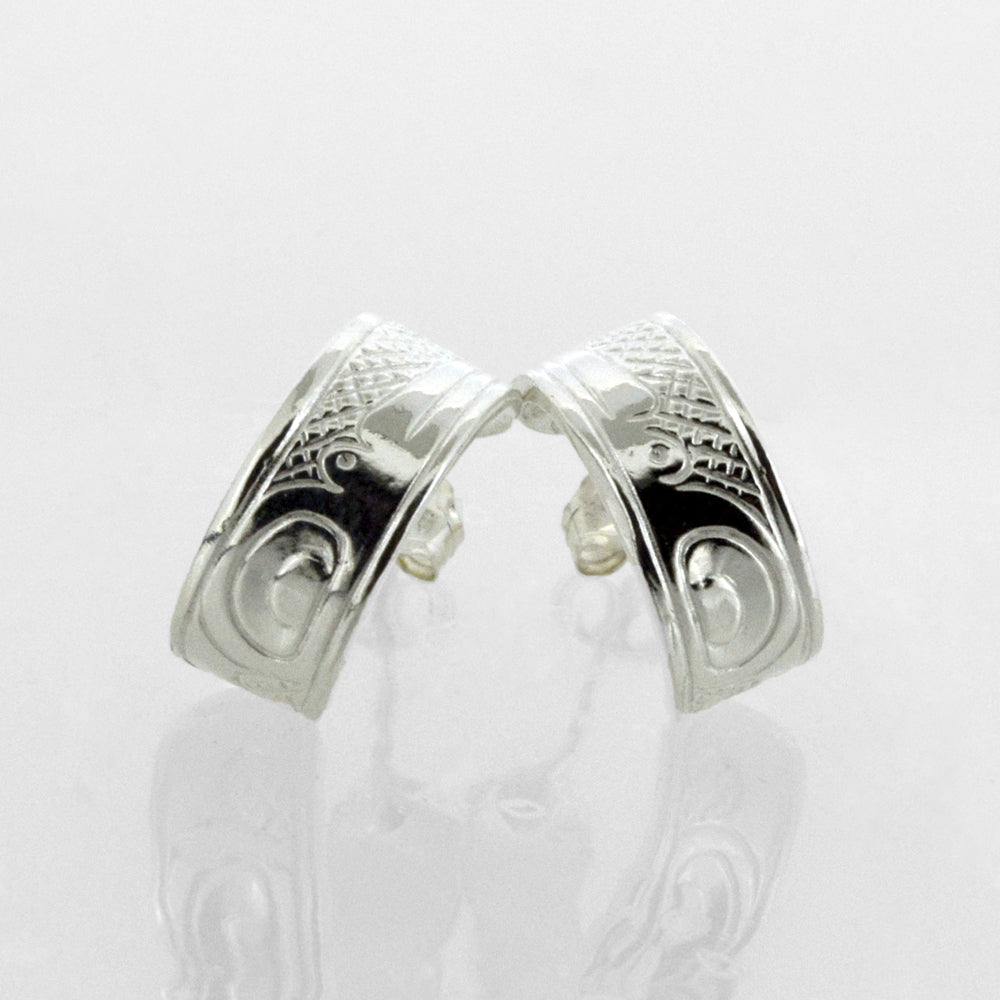 Sterling Silver Hoop Stud Earrings | Various Designs by Justin Rivard