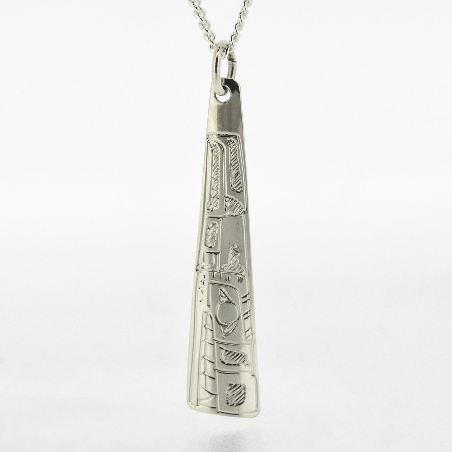Sterling Silver Triangle Pendant | Wolf by Gilbert Pat