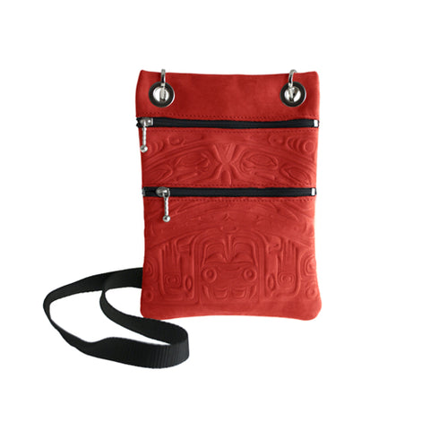 Nubuck Leather Passport Pouch | Bear Box (Red) by Clifton Fred
