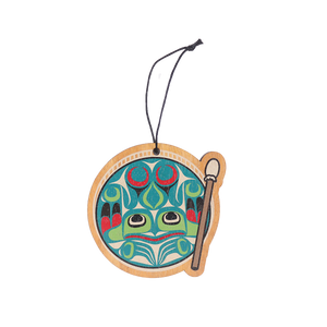 Wooden Ornament | Frog Drum by Ryan Cranmer