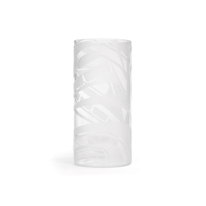Etched Glass Vase | Abstract Formline (Short) by Alano Edzerza