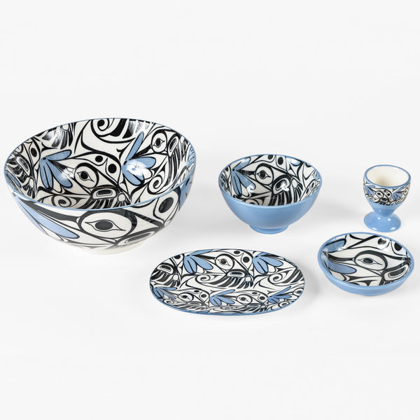 Fine Porcelain Oval Platter | Hummingbird by Bill Helin