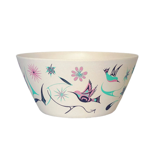 Bamboo Fibre Bowl (Large) | Hummingbirds by Nicole La Rock