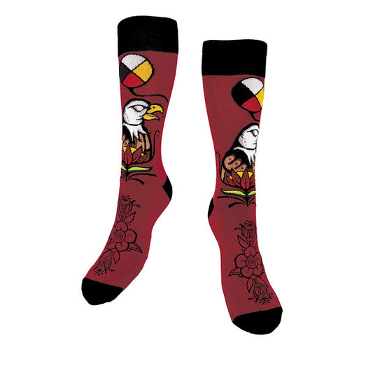Art Socks | Eagle - Love by Justine Proulx - Métis