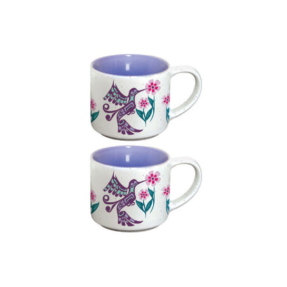 Ceramic Espresso Mugs | Hummingbird by Francis Dick - Kwakwaka'wakw