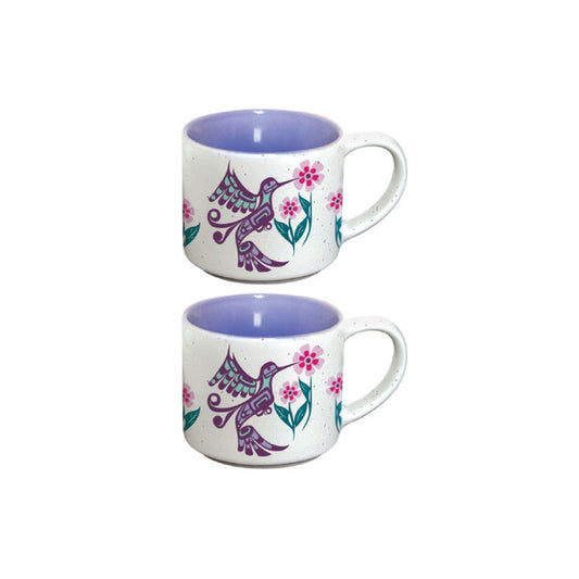 Ceramic Espresso Mugs | Hummingbird by Francis Dick - Kwakwaka'wakw