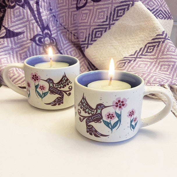 Ceramic Espresso Mugs | Hummingbird by Francis Dick - Kwakwaka'wakw