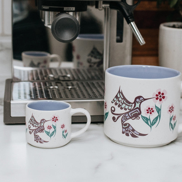 Ceramic Espresso Mugs | Hummingbird by Francis Dick - Kwakwaka'wakw