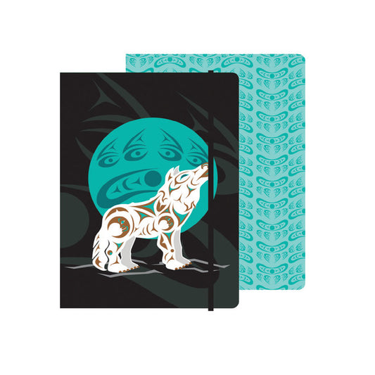 Hardcover Journal | Howling Wolf by Darrell Thorne - Coast Salish