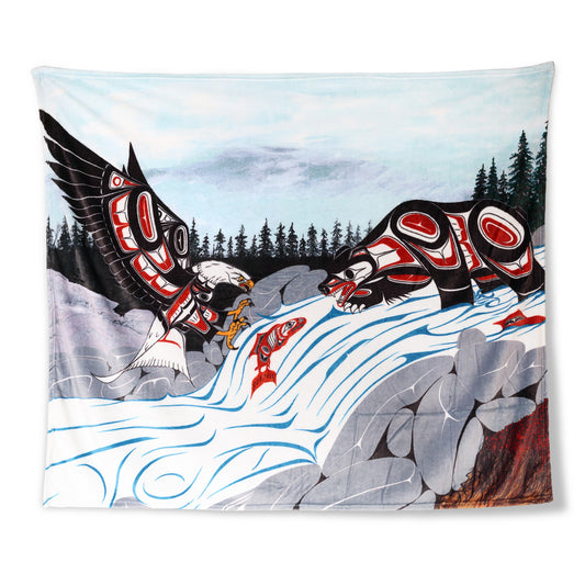 Fleece Blanket | Cycle of Life by Richard Shorty