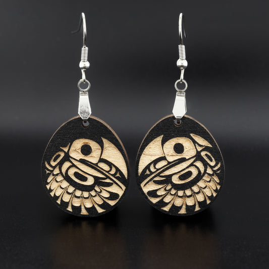 Laser-Engraved Wood Earrings | Raven by Raven Wolden