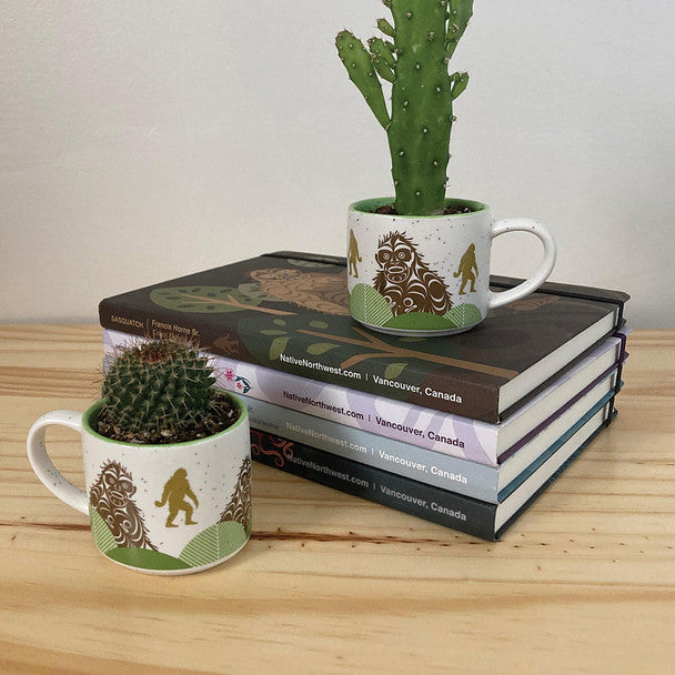 Ceramic Espresso Mugs | Sasquatch by Francis Horne, Sr. - Coast Salish
