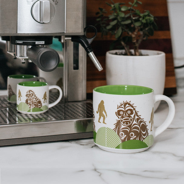 Ceramic Espresso Mugs | Sasquatch by Francis Horne, Sr. - Coast Salish