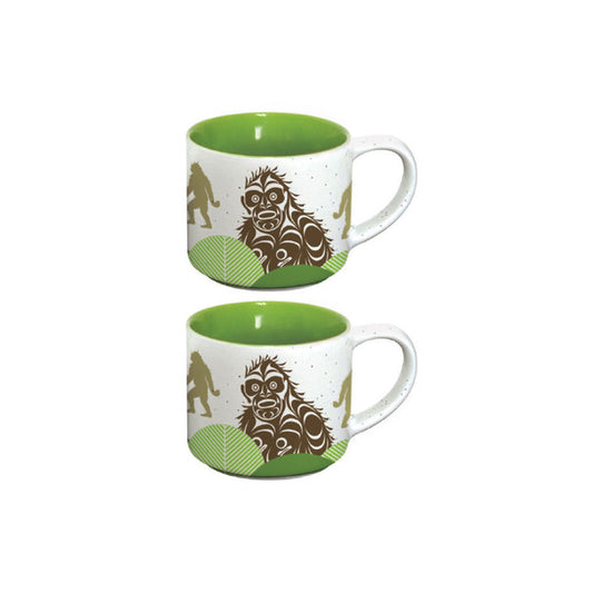 Ceramic Espresso Mugs | Sasquatch by Francis Horne, Sr. - Coast Salish