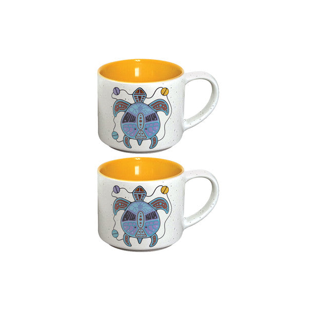 Ceramic Espresso Mugs | Turtle by Jason Adair - Ojibway