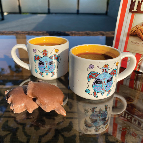 Ceramic Espresso Mugs | Turtle by Jason Adair - Ojibway