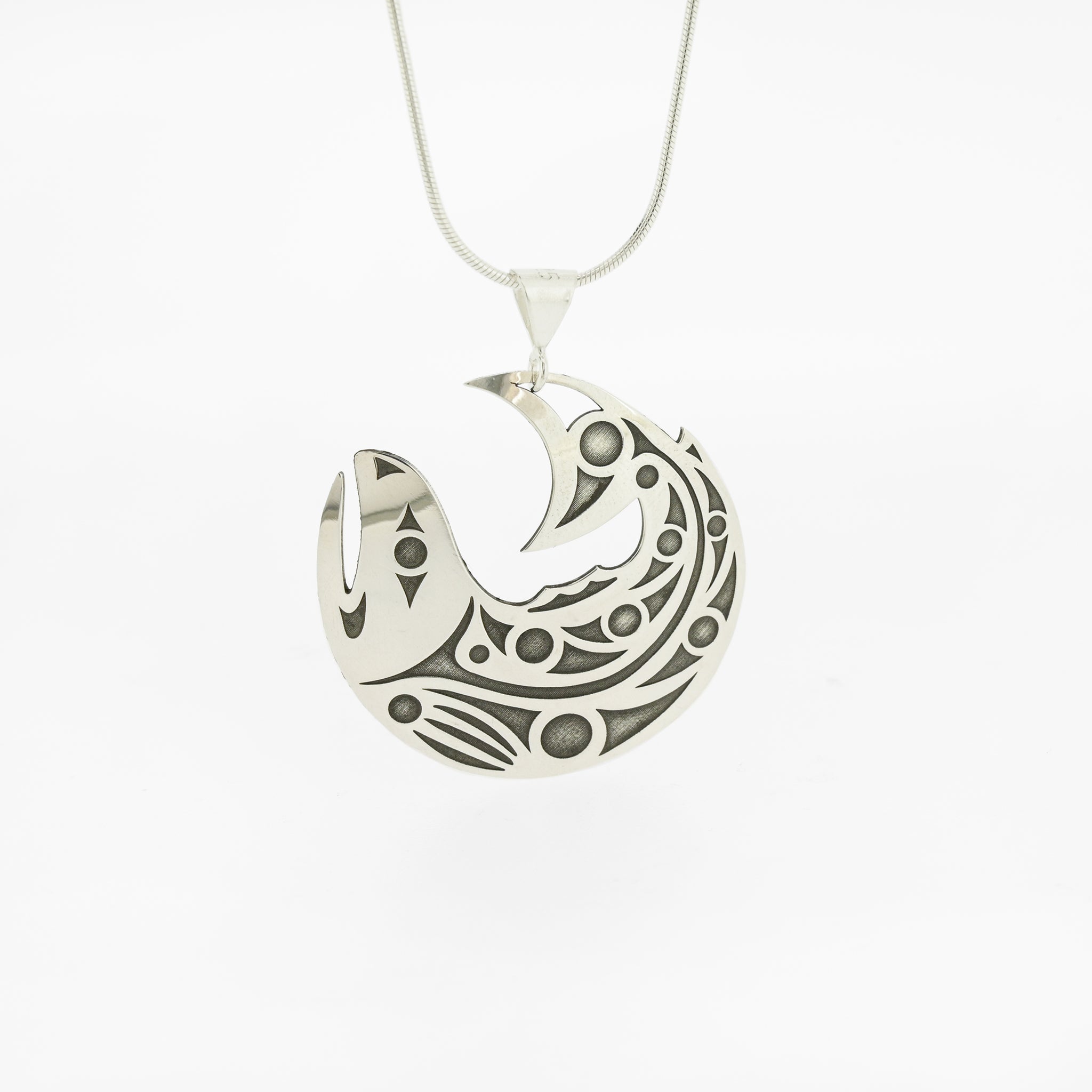 Sterling Silver Pendants | Salmon by Wes Wyse