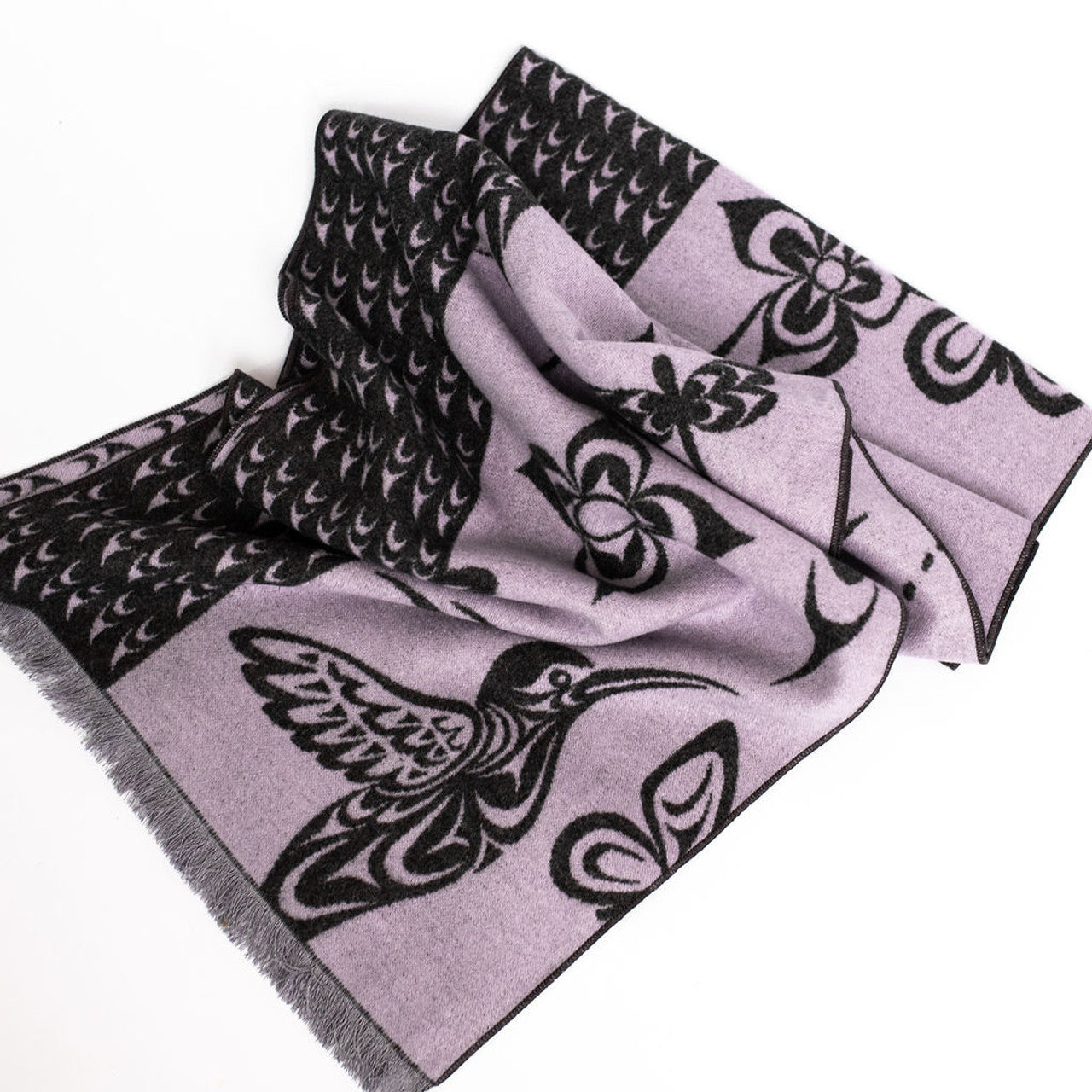 Brushed Silk Scarf | Hummingbirds by Simone Diamond