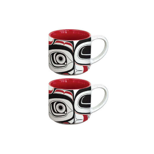 Ceramic Espresso Mugs | Matriarch Bear by Morgan Asoyuf - Tsimshian, Ts’msyen