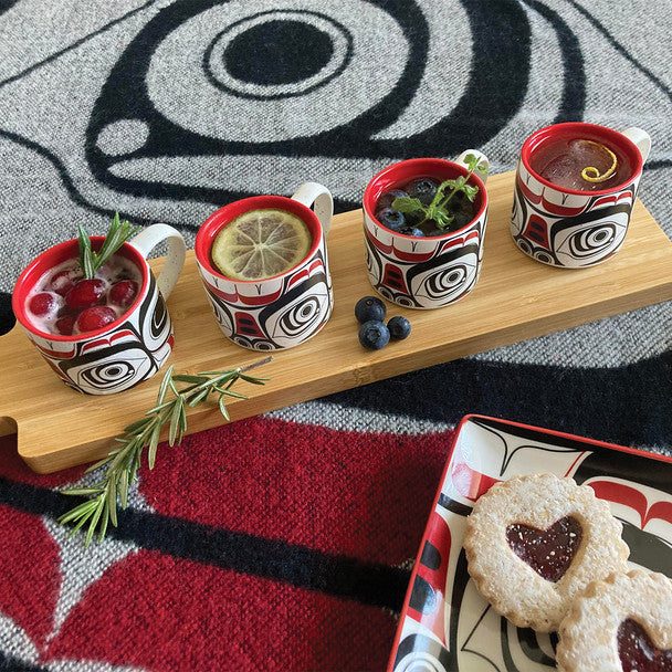 Ceramic Espresso Mugs | Matriarch Bear by Morgan Asoyuf - Tsimshian, Ts’msyen