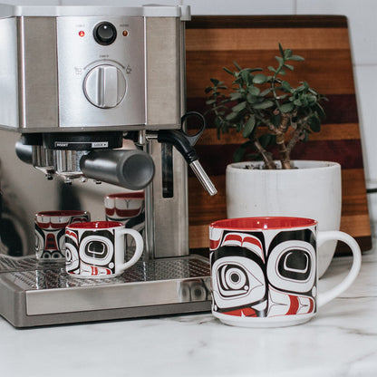 Ceramic Espresso Mugs | Matriarch Bear by Morgan Asoyuf - Tsimshian, Ts’msyen