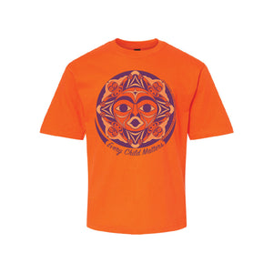 Every Child Matters (Protected by our Ancestors) Orange Youth T-shirt by Simone Diamond