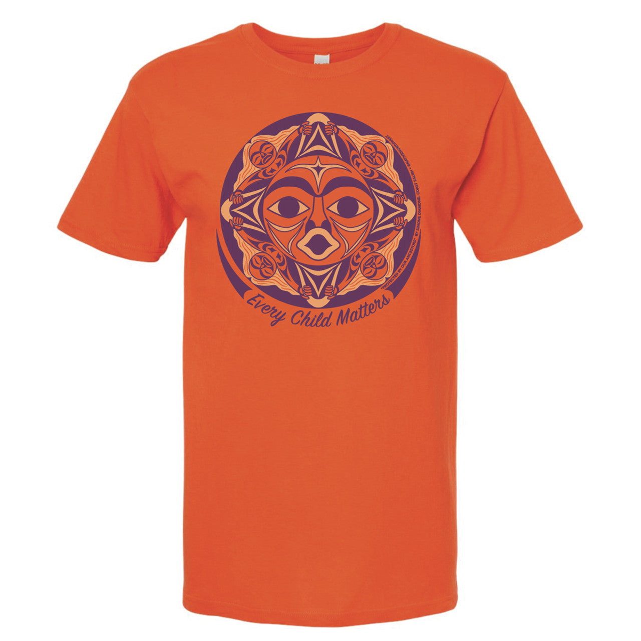 Every Child Matters (Protected by our Ancestors) Orange T-shirt by Simone Diamond