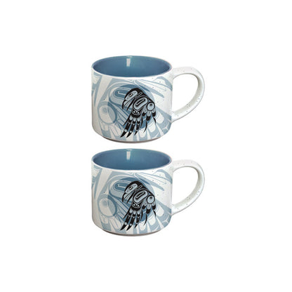 Ceramic Espresso Mugs | Raven Moon by Allan Weir - Haida