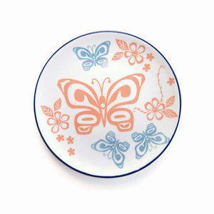 Porcelain Art Plate | Butterfly & Wild Rose by Justien Senoa Wood