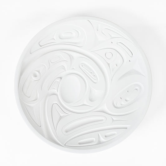 Recycled Glass Round Platter by Corrine Hunt, Kwakwaka'wakw/Tlingit