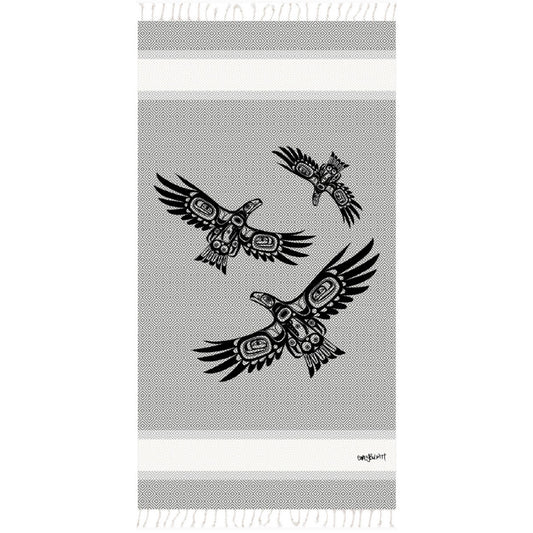 Woven Cotton Towel | Soaring Eagle by Corey Bulpitt