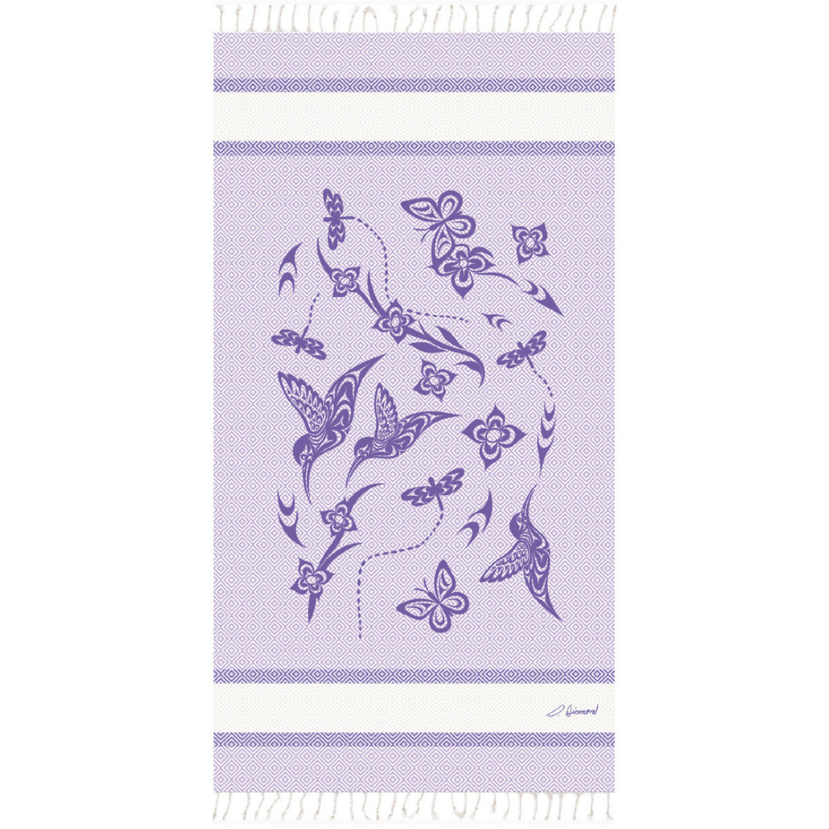 Woven Cotton Towel | Hummingbird by Simone Diamond