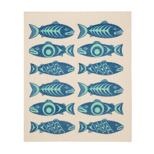 Eco Cloth | Salmon in the Wild by Simone Diamond