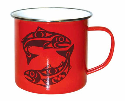 Enamel Mug | Salmon by Maynard Johnny Jr.