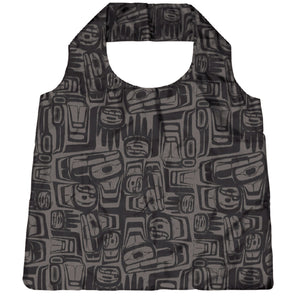 Foldable Shopping Bag | Eagle Crest (Black) by Ben Houstie