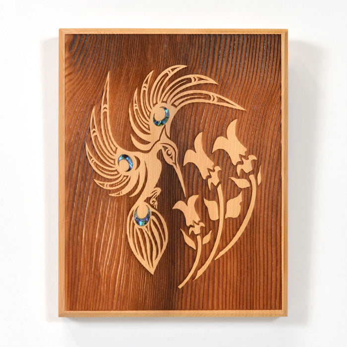 Large Cedar Panels with Abalone by Spirit Works