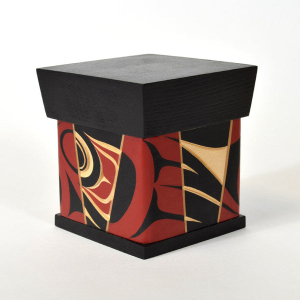 Hand Carved & Painted Bentwood Box by James Michels