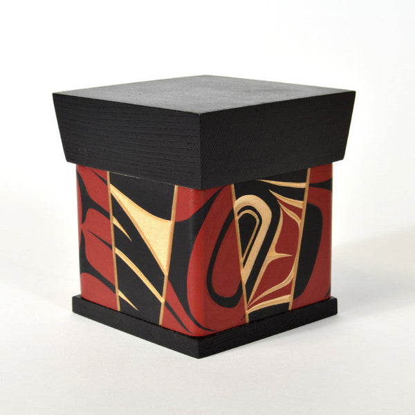 Hand Carved & Painted Bentwood Box by James Michels
