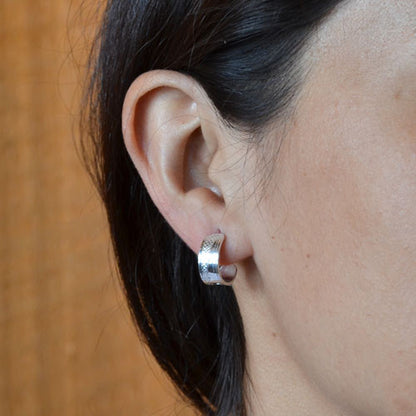 Sterling Silver Hoop Stud Earrings | Various Designs by Justin Rivard