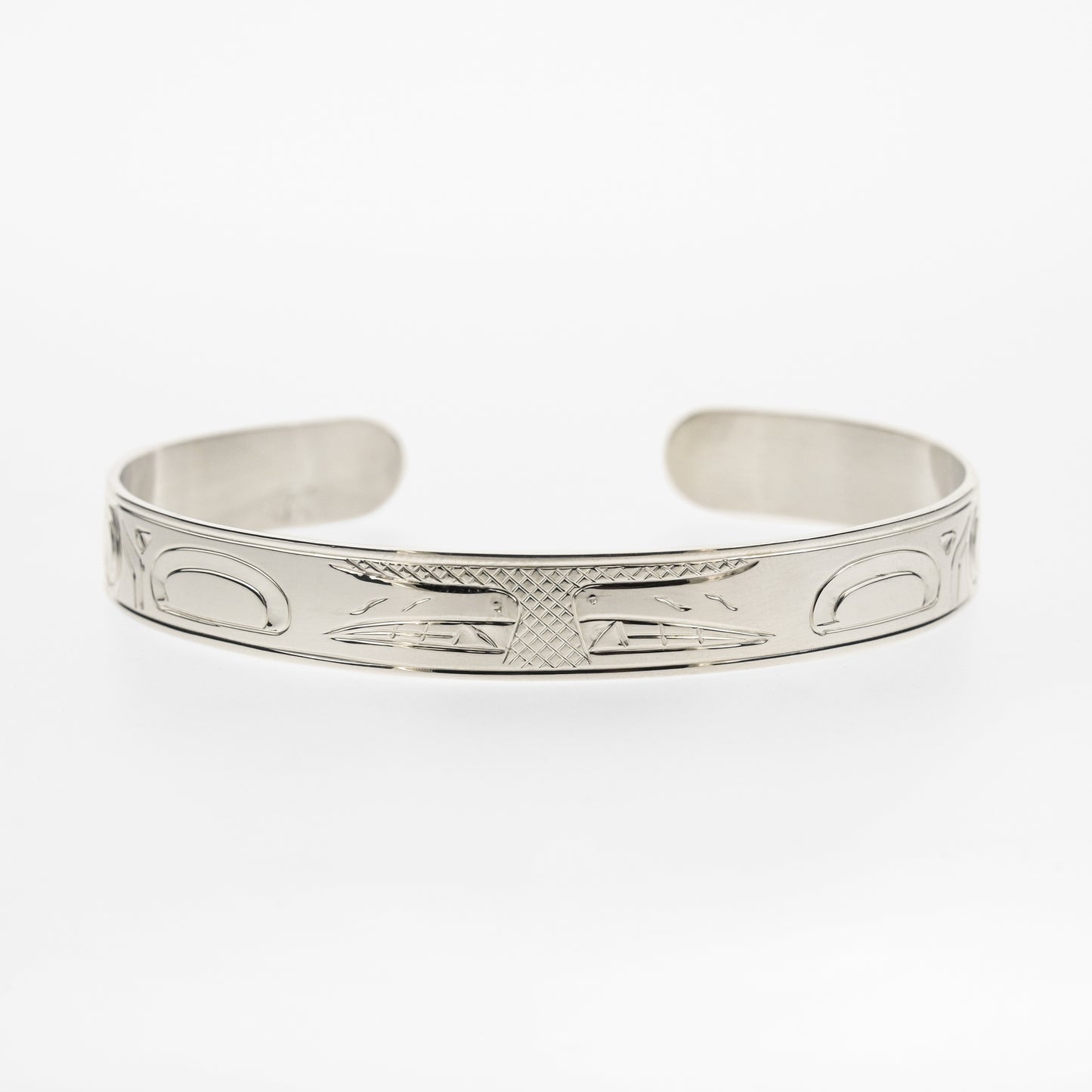 1/4" Sterling Silver Bracelet | Wolves by Justin Rivard