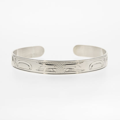 1/4" Sterling Silver Bracelet | Wolves by Justin Rivard