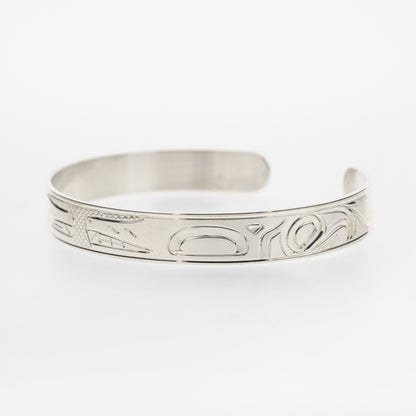 1/4" Sterling Silver Bracelet | Wolves by Justin Rivard