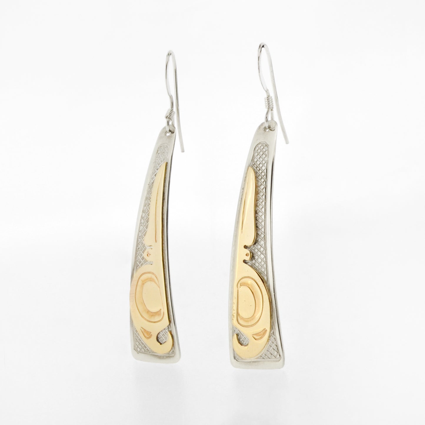 14K Gold and Sterling Silver Earrings | Hummingbird by Justin Rivard