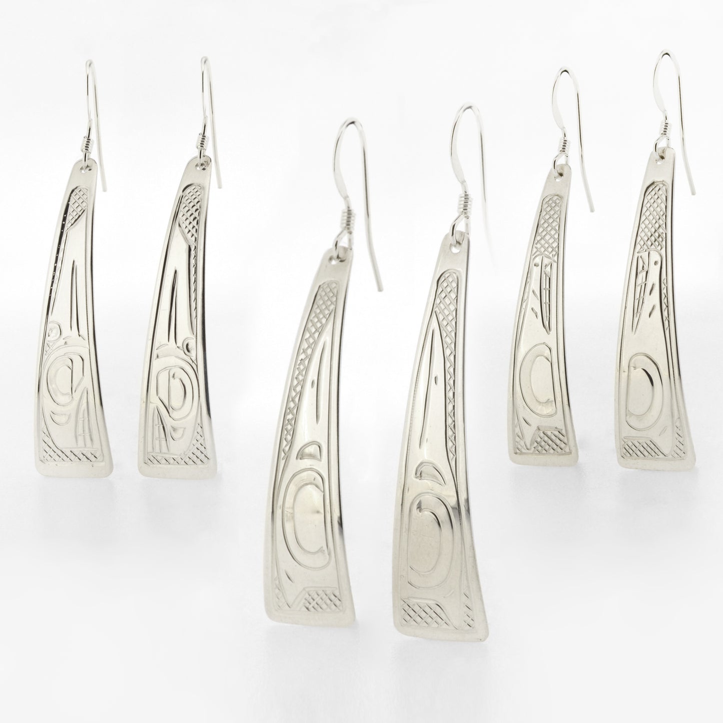 Sterling Silver Tri-dangle Earrings | Various Designs by Justin Rivard