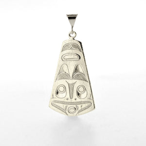 Double-sided Sterling Silver Pendant | Raven and Frog by Kelvin Thompson